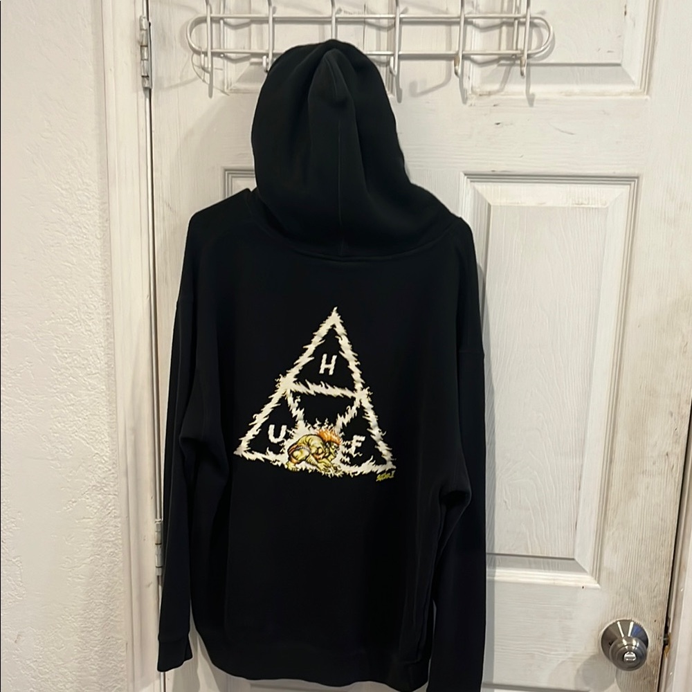 HUF Black Hoodie with Graphic Design
